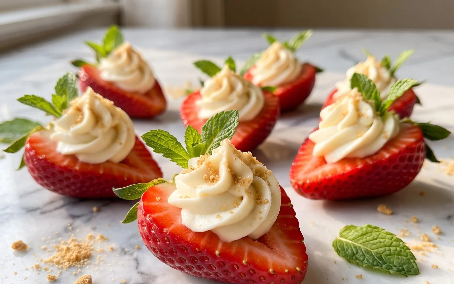 Cheesecake Deviled Strawberries Delicious Dessert